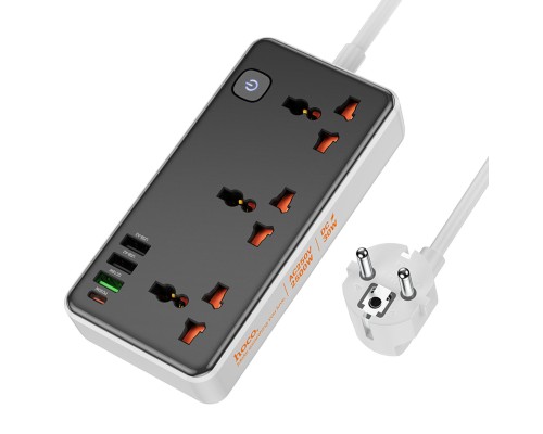 Мережевий подовжувач HOCO AC8A Storm 3-position socket(PD30W/1C3A) Black (6942007600095 ) Мережевий подовжувач HOCO AC8A Storm 3-position socket(PD30W/1C3A) Black (6942007600095 )