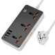 Мережевий подовжувач HOCO AC8A Storm 3-position socket(PD30W/1C3A) Black (6942007600095 )