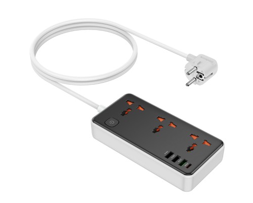 Мережевий подовжувач HOCO AC8A Storm 3-position socket(PD30W/1C3A) Black (6942007600095 ) Мережевий подовжувач HOCO AC8A Storm 3-position socket(PD30W/1C3A) Black (6942007600095 )