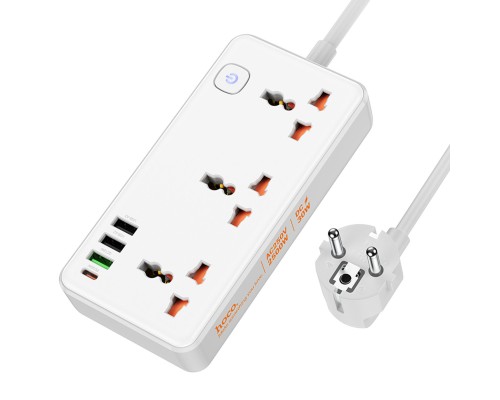 Мережевий подовжувач HOCO AC8A Storm 3-position socket(PD30W/1C3A) White (6942007600101 ) Мережевий подовжувач HOCO AC8A Storm 3-position socket(PD30W/1C3A) White (6942007600101 )