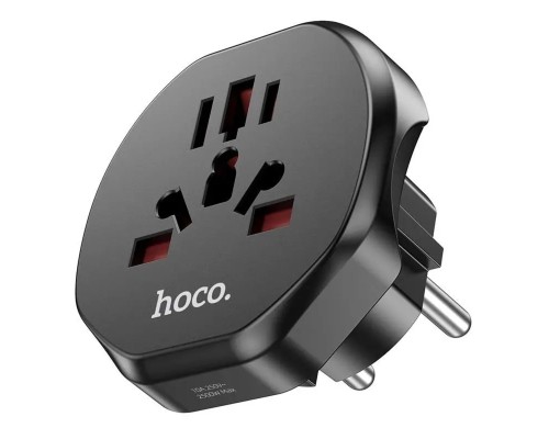 Мережевий зарядний пристрій HOCO AC6 Unimpeded universal conversion plug Black (6931474791511) Мережевий зарядний пристрій HOCO AC6 Unimpeded universal conversion plug Black (6931474791511)