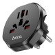 Мережевий зарядний пристрій HOCO AC6 Unimpeded universal conversion plug Black (6931474791511)