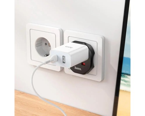 Мережевий зарядний пристрій HOCO AC6 Unimpeded universal conversion plug Black (6931474791511) Мережевий зарядний пристрій HOCO AC6 Unimpeded universal conversion plug Black (6931474791511)