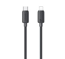 Кабель Usams US-SJ692 30W Striped Data Cable Type-C To Lightning-KY Series 1m black (SJ692USB01) 