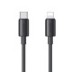 Кабель Usams SJ712 Type-C To Lightning 30W Fast Charging Data Cable black (SJ712USB01)