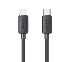 Кабель Usams US-SJ691 60W Striped Data Cable Type-C To Type-C-KY Series 1M black (SJ691USB01) 