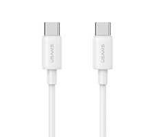 Кабель Usams SJ711 Type-C To Type-C 60W Fast Charging Data Cable white (SJ711USB02) 