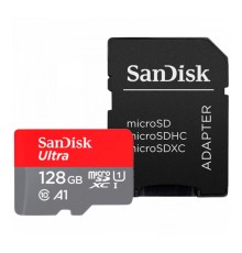 Карта пам'яті microSDXC (UHS-1) SanDisk Ultra 128Gb class 10 A1 (140Mb/s) (adapter SD) (SDSQUAB-128G-GN6MA)