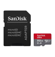 Карта пам'яті microSDXC (UHS-1) SanDisk Ultra 512Gb class 10 A1 (150Mb/s) (adapter SD) (SDSQUAC-512G-GN6MA)