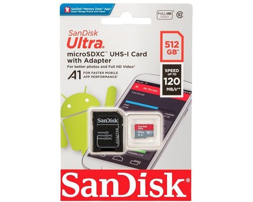 Карта пам'яті SanDisk 512GB microSDXC class 10 UHS-I Ultra (SDSQUAC-512G-GN6MA) 