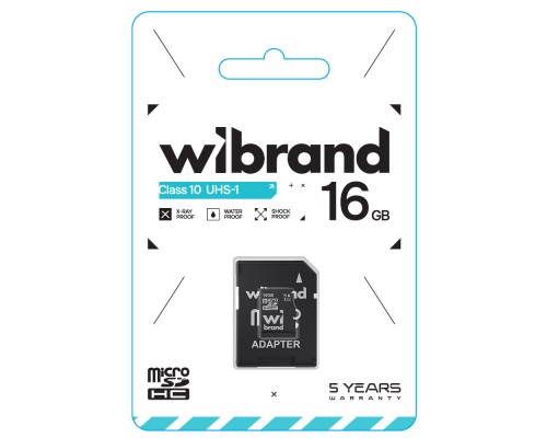 Карта пам'яті Wibrand 16GB microSD class 10 UHS-I (WICDHU1/16GB-A) 