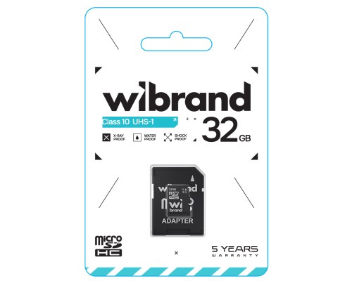 Карта пам'яті Wibrand 32GB microSD class 10 UHS-I (WICDHU1/32GB-A) 