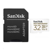 Карта пам'яті microSDHC (UHS-1 U3) SanDisk Max Endurance 32Gb class 10 V30 (100Mb/s) (adapterSD) (SDSQQVR-032G-GN6IA)