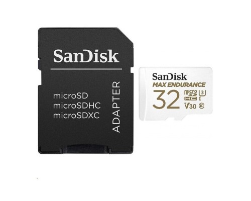 microSDHC (UHS-1 U3) SanDisk Max Endurance 32Gb class 10 V30 (100Mb/s) (adapterSD) (SDSQQVR-032G-GN6IA) 