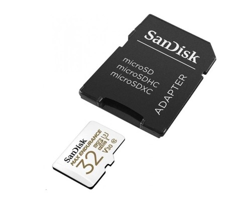 microSDHC (UHS-1 U3) SanDisk Max Endurance 32Gb class 10 V30 (100Mb/s) (adapterSD) (SDSQQVR-032G-GN6IA) 