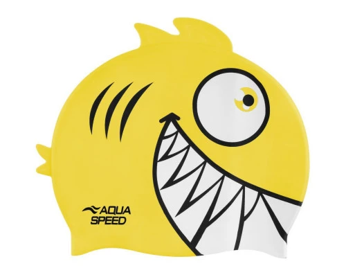 Шапка для плавання Aqua Speed Zoo Pirana 246-18 9700 жовтий Діт OSFM (5908217697004)