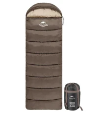 Спальний мішок Naturehike U150 NH20MSD07 Brown Left (6927595764381-L)