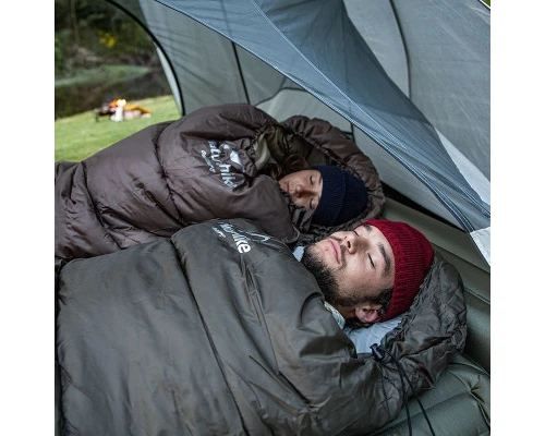 Спальний мішок Naturehike з капюшоном U350S NH20MSD07 (-3°C) лівий, коричневий (6927595764312-L)