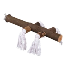 Іграшка для птахів Trixie Natural Living Жердинка з мотузкою 25х2.5 см (4011905058894)