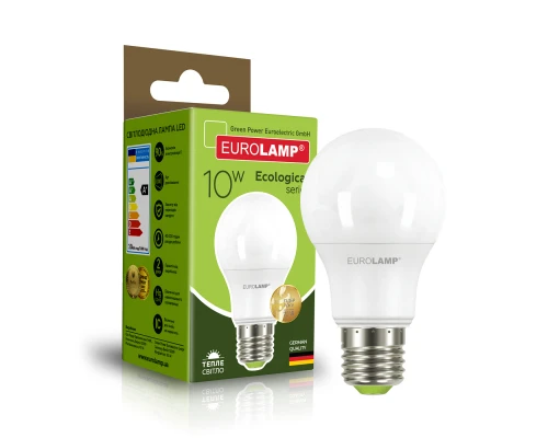 Лампочка Eurolamp LED А60 10W E27 3000K 220V (LED-A60-10273(P))