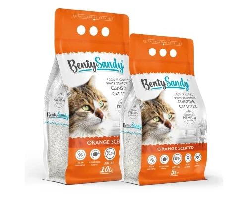 Наповнювач для туалету Benty Sandy Orange Scented кольорові гранули 5 л/4.35 кг (BS-5007)