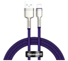 Дата кабель USB 2.0 AM to Lightning 2.0m 2.4A metal purple Baseus (CALJK-B05)