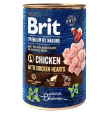 Вологий корм для собак Brit Premium by Nature з куркою (8595602561780)