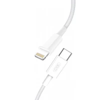 Дата кабель USB 2.0 AM to Lightning 1.0m PD18W NB113 white XO (6920680863846)