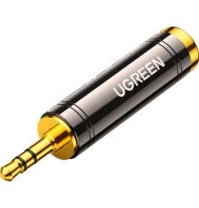 Перехідник 3.5mm M to 6.35mm F AV168 black Ugreen (60711)