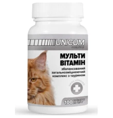 Вітаміни для котів Unicum PREMIUM мультивітамін 100 табл. (4820150201838)