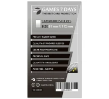 Протектор для карт Games7Days 61 х 112 мм, French Tarot, 100 шт (STANDART) (GSD-016111)