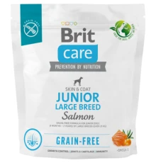 Сухий корм для собак Brit Care Dog Grain-free Junior Large Breed для великих порід з лососем 1 кг (8595602558889)