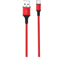 Дата кабель USB 2.0 AM to USB-C 1.0m braided NB143 red XO (6920680870691)