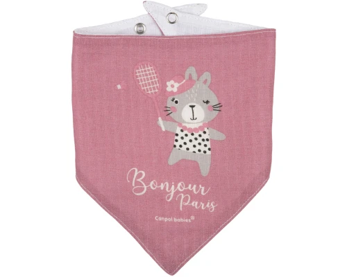 Слинявчик Canpol babies Bonjour Paris 2 шт Рожевий (26/900_pin)