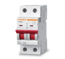 Автоматичний вимикач Videx RS4 RESIST 2п 25А С 4,5кА (VF-RS4-AV2C25)