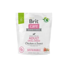 Сухий корм для собак Brit Care Dog Sustainable Adult Small Breed з куркою та комахами 1 кг (8595602558674)
