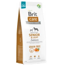 Сухий корм для собак Brit Care Dog Grain-free Senior & Light беззерновий з лососем 12 кг (8595602558926)