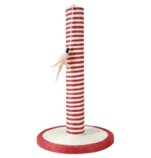 Дряпка (кігтеточка) для котів AnimAll стовпчик 30х30х47 см Red White (2000981180447)