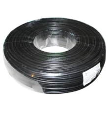Кабель телевізійний Ritar RG-59, 0,81мм.CU, 64x0.12m CCA экран,+2*0.5power, black PVC (RT-B100-RG59+2x0.5mm)