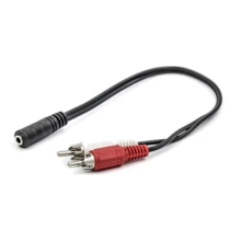 Перехідник 3.5 mm female to 2хRCA male PowerPlant (CA910847)