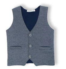 Жилет дитячий Breeze трикотажний з кишеньками (10568-80B-blue)