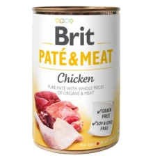 Вологий корм для собак Brit Care Pate and Meat для дорослих собак з куркою (8595602557417)