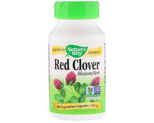 Трави Nature's Way Червоний Клевер, Red Clover, 400 мг, 100 вегетаріанських кап (NWY-16000)