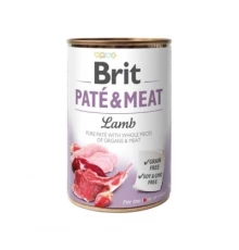 Вологий корм для собак Brit Care Pate and Meat для дорослих собак з ягням (8595602557431)