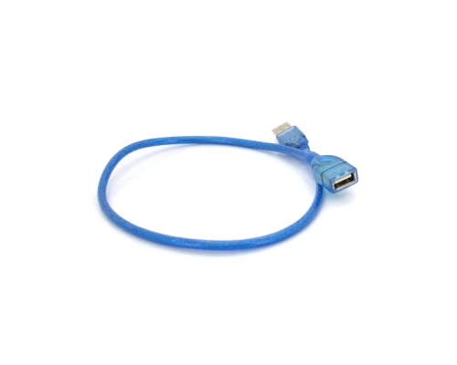 Дата кабель USB 2.0 AM/AF 0.5m transparent blue Voltronic (YT-AM/AF-0,5TBL)