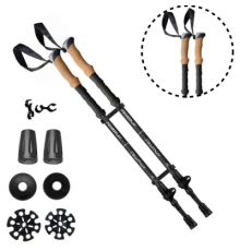 Трекінгові палиці PowerPlay 9107 Friluftsliv Black/White 80-135 см (PP_9107_FRILUFTSLIV)