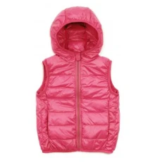 Жилет дитячий Kurt пуховий з капюшоном (V-HT-580T-104-pink)