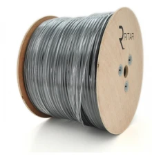 Кабель комбінований Ritar RG690 75 Ом 1,02мм.CCA, 64x0.12m CCA, 2x0.5mm2, black, 305м (B305-RG690CCA+2x0.5mm CU)