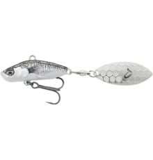 Блешня Savage Gear 3D Sticklebait Tailspin 73mm 13.0g Black Silver (1854.43.94)