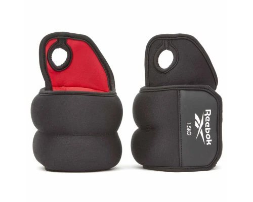 Обважнювач Reebok Wrist Weights чорний, червоний RAWT-11211 1.0 кг (885652020558)